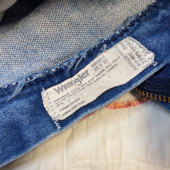 90s Wrangler jeans 935NAV raw hem 33x26.5 - Picture 12 of 12